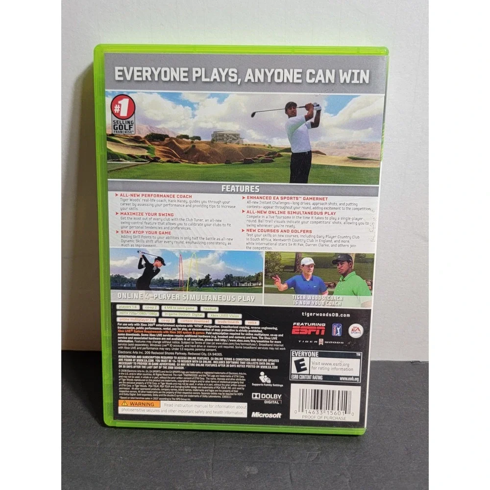 2008 EA Sports Tiger Woods PGA Tour 09 XBOX 360 Game